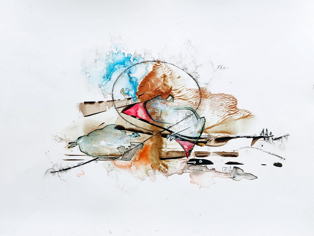 30x20, acryl auf steinpapier